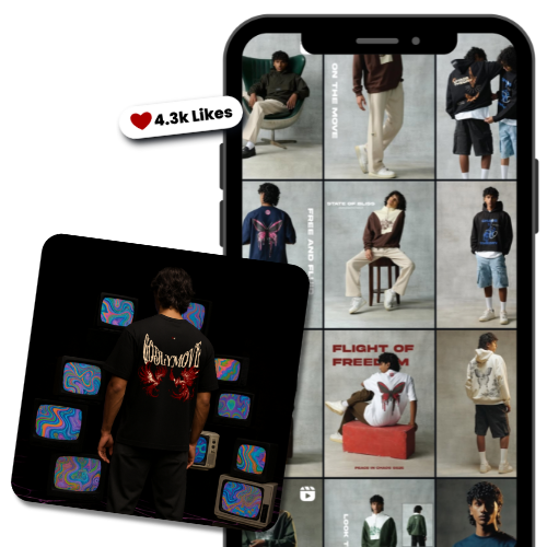 D2C Brand Social Media Results Mockup